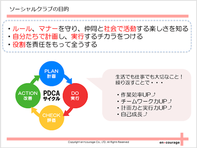 ソーシャルクラブの目的